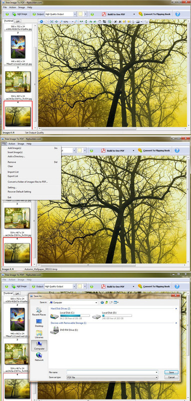 FlipBuilder Image to PDF Converter (Freeware) Screenshot